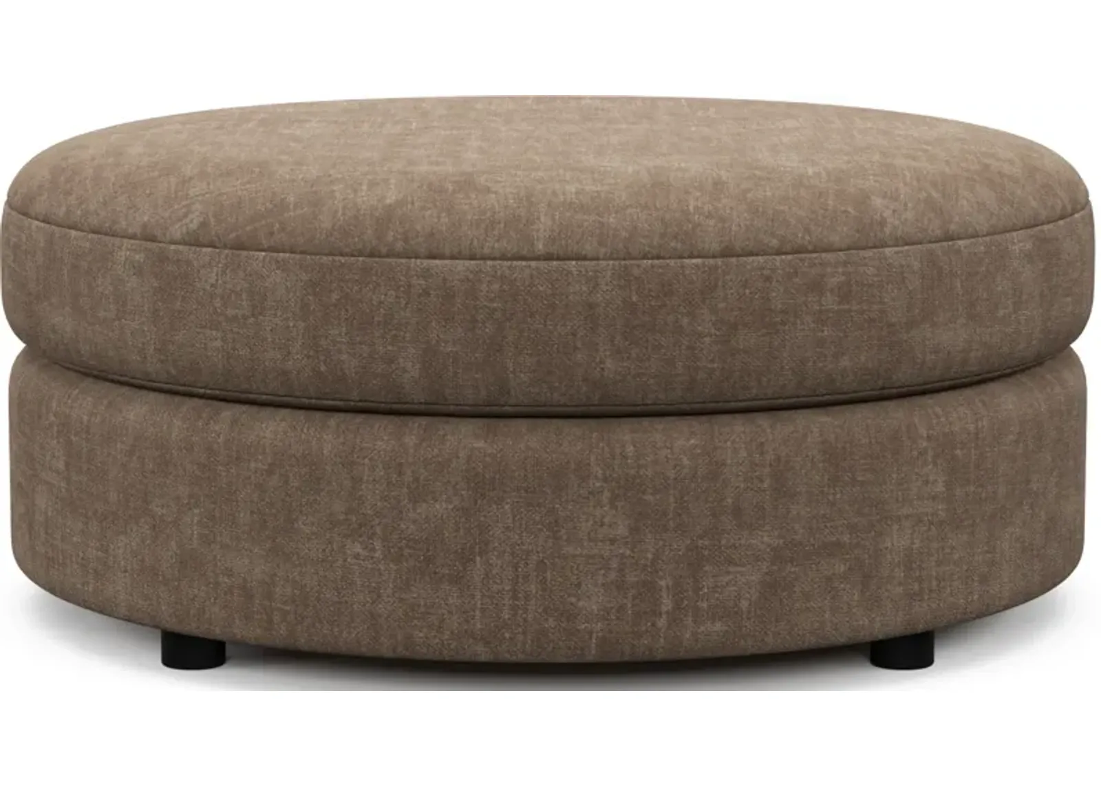 Allegra Foam Comfort Round Ottoman - Argo Java