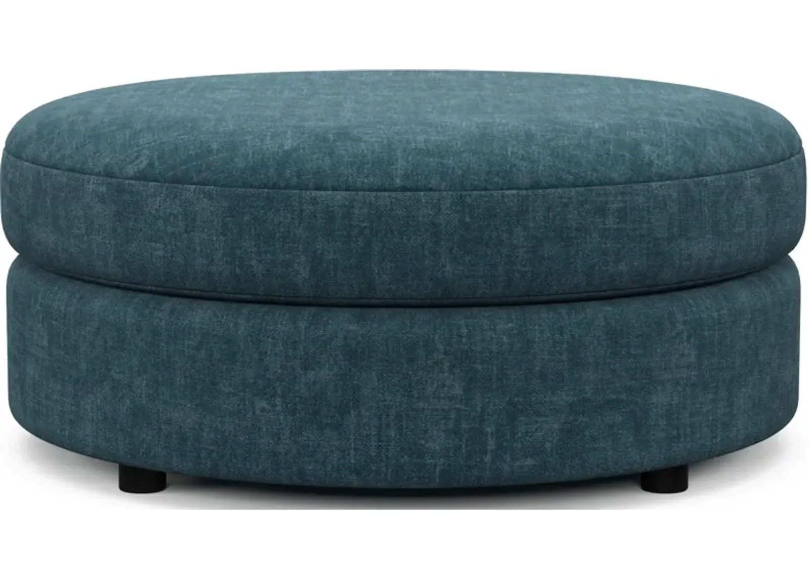 Allegra Foam Comfort Round Ottoman - Argo Tropic