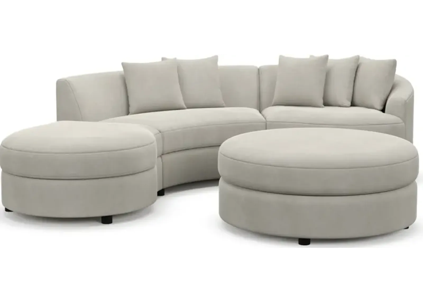 Allegra Foam Comfort 3-Piece Sectional with Left-Facing Chaise and Ottoman - Laurent Beach