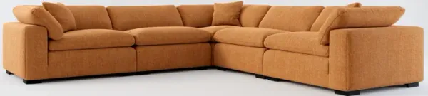 Plush Feathered Comfort 5-Piece Sectional - Contessa Ginger