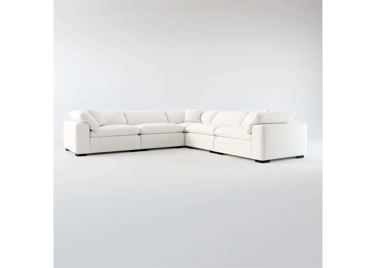 Plush Feathered Comfort 5-Piece Sectional - Bloke Snow