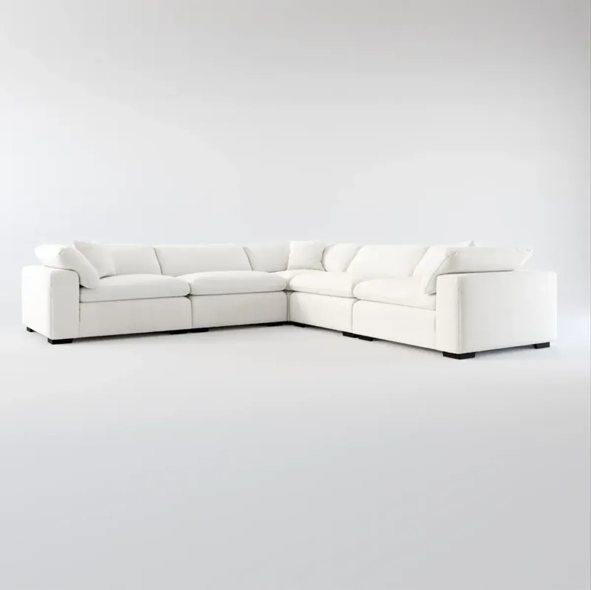 Plush Feathered Comfort 5-Piece Sectional - Bloke Snow