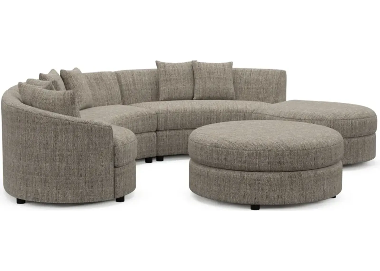 Allegra Foam Comfort 4-Piece Sectional with Right-Facing Chaise and Ottoman - Mason Flint