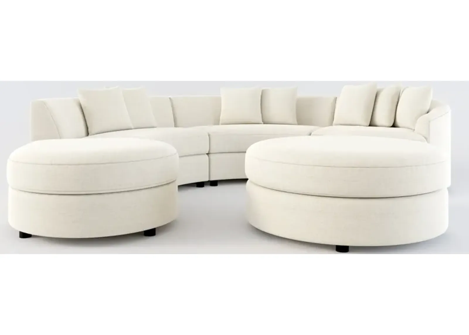 Allegra Foam Comfort 4-Piece Sectional with Left-Facing Chaise and Ottoman - Curious Pearl