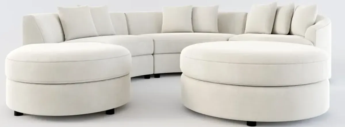 Allegra Foam Comfort 4-Piece Sectional with Left-Facing Chaise and Ottoman - Laurent Beach