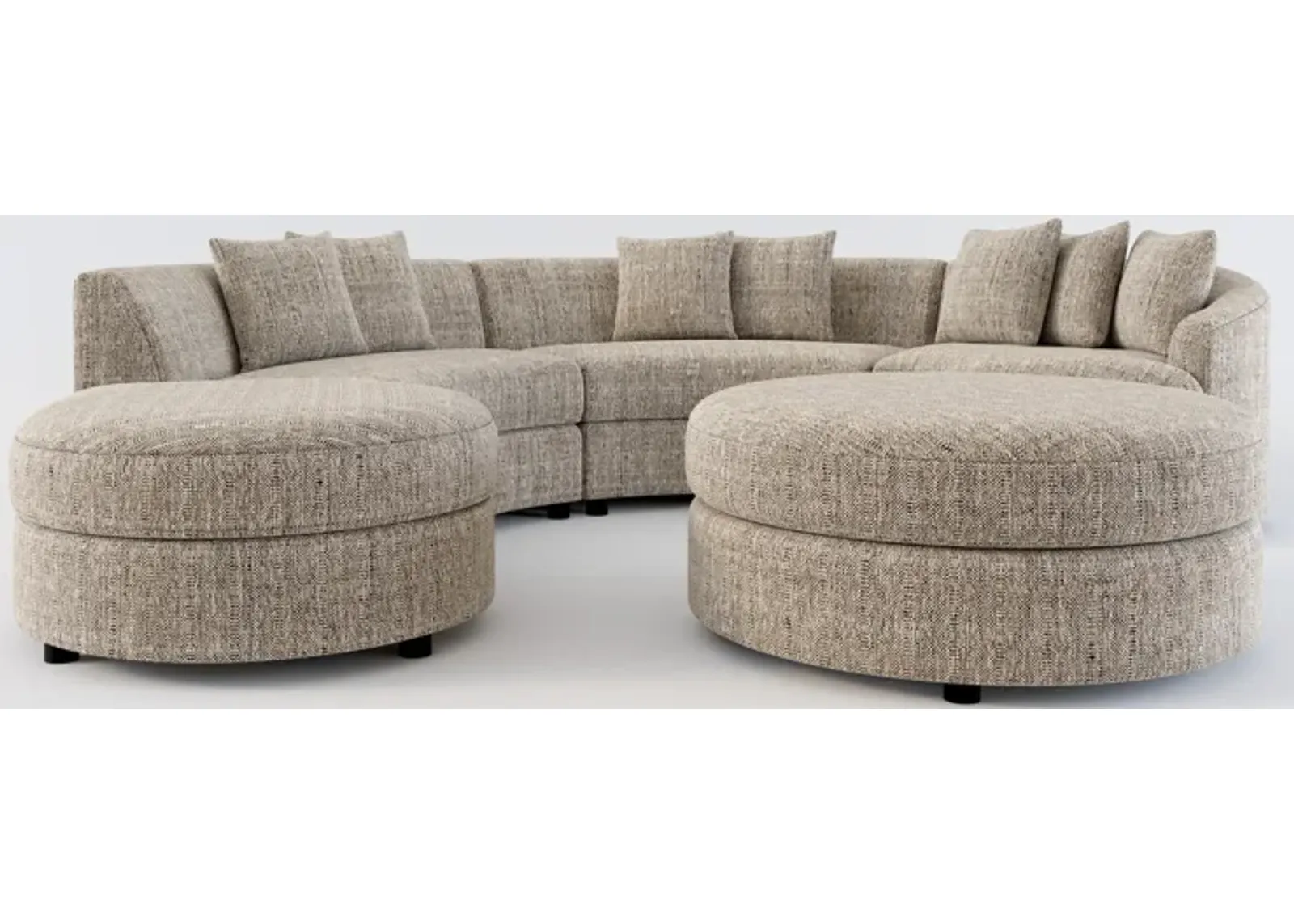 Allegra Foam Comfort 4-Piece Sectional with Left-Facing Chaise and Ottoman - Mason Flint