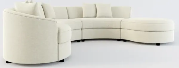 Allegra Foam Comfort 4-Piece Sectional with Right-Facing Chaise and Ottoman - Liv Dove