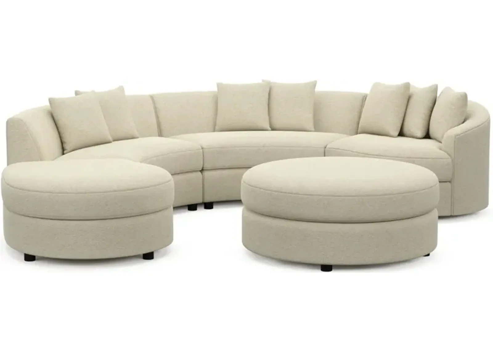 Allegra Foam Comfort 4-Piece Sectional with Left-Facing Chaise and Ottoman - Bridger Shell