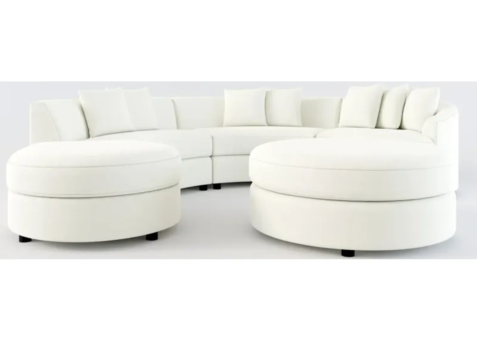 Allegra Foam Comfort 4-Piece Sectional with Left-Facing Chaise and Ottoman - Liv Arctic