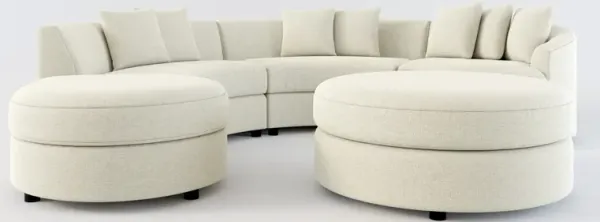 Allegra Foam Comfort 4-Piece Sectional with Left-Facing Chaise and Ottoman - Liv Dove