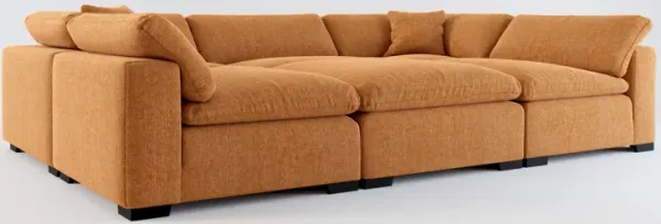 Plush Feathered Comfort 6-Piece Sectional - Contessa Ginger