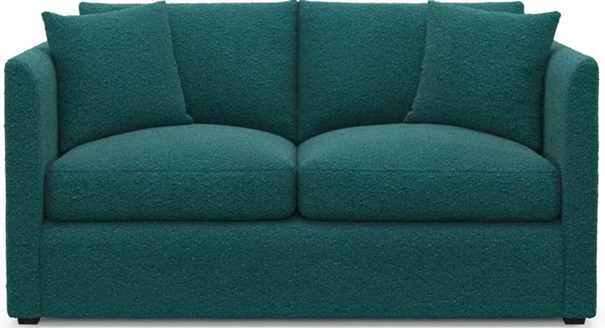 Benji Foam Comfort Loveseat - Bloke Peacock