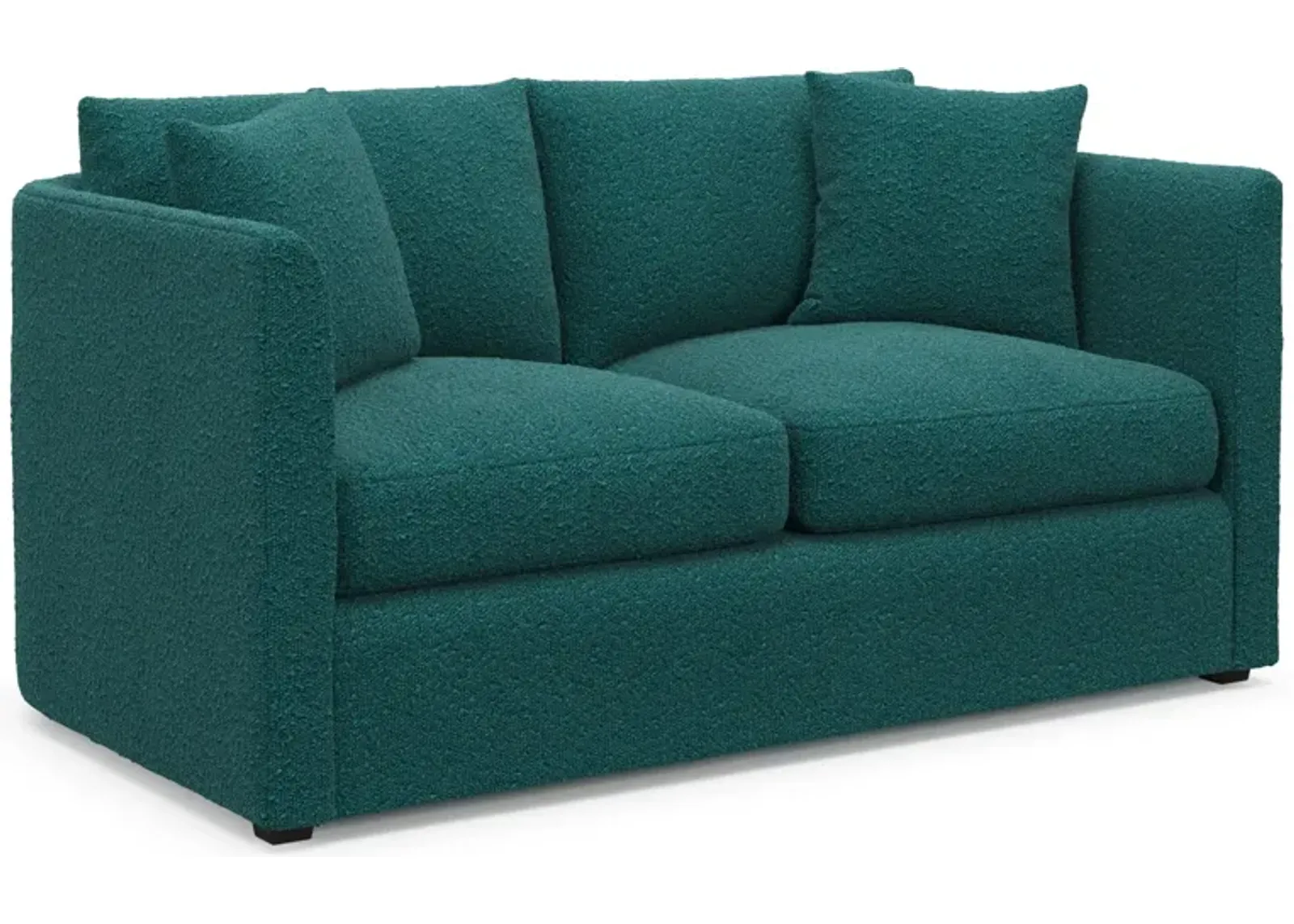 Benji Foam Comfort Loveseat - Bloke Peacock