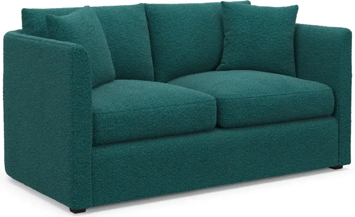 Benji Foam Comfort Loveseat - Bloke Peacock