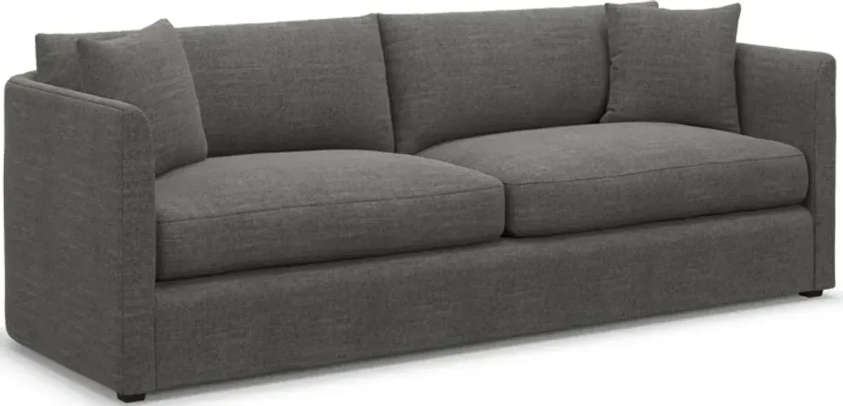 Benji Foam Comfort Sofa and Loveseat Set - Curious Charcoal