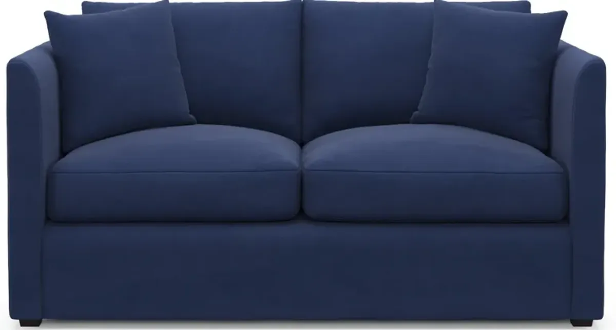 Benji Foam Comfort Sofa and Loveseat Set - Abington Indigo