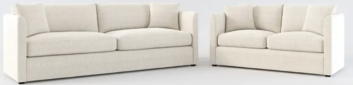 Benji Foam Comfort Sofa and Loveseat Set - Mason Porcelain