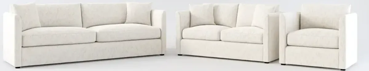 Benji Foam Comfort Sofa, Loveseat and Chair Set - P.T. Cream