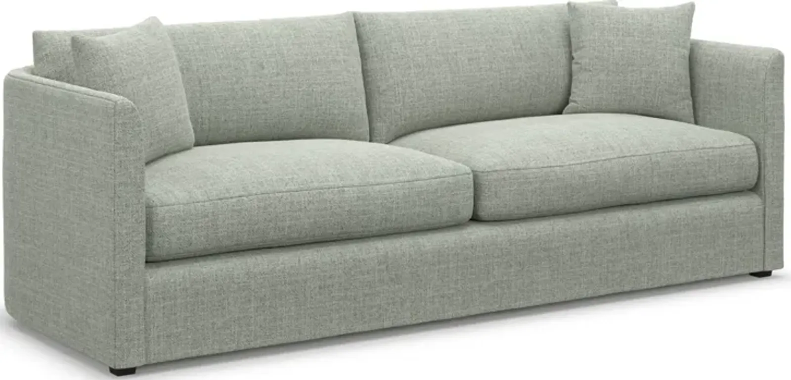 Benji Foam Comfort Sofa - Broderick Sea Glass