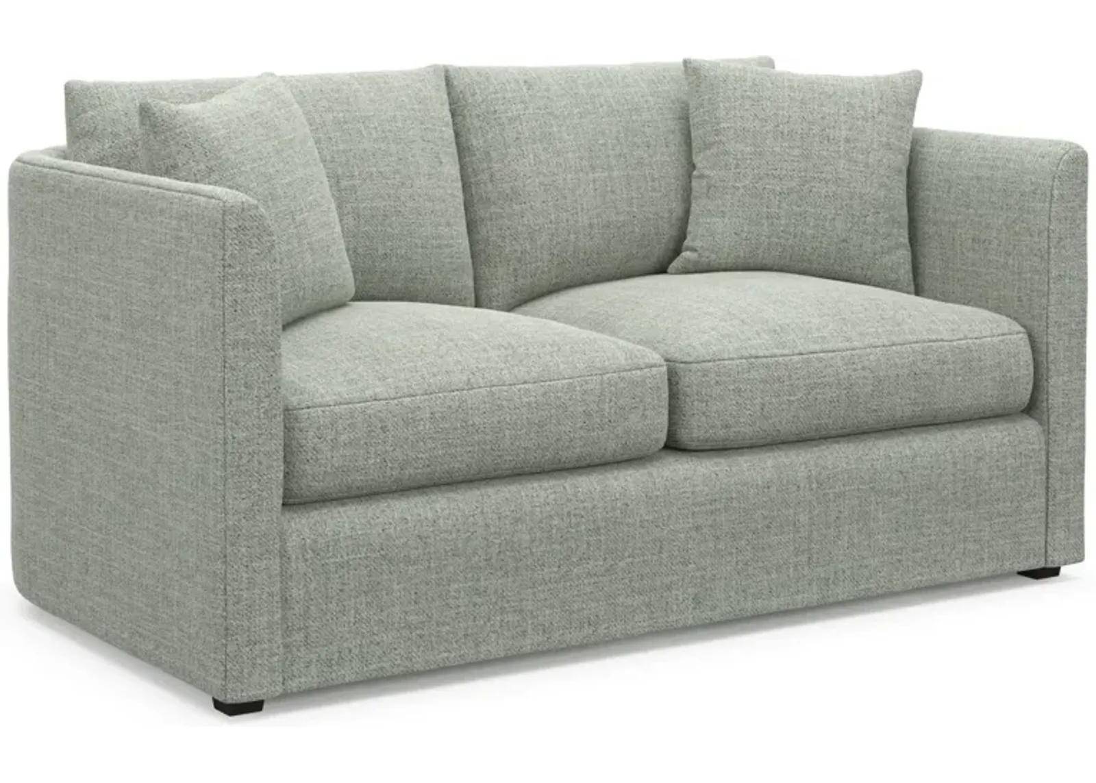 Benji Foam Comfort Loveseat - Broderick Sea Glass