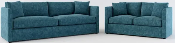 Benji Foam Comfort Sofa and Loveseat Set - Argo Tropic