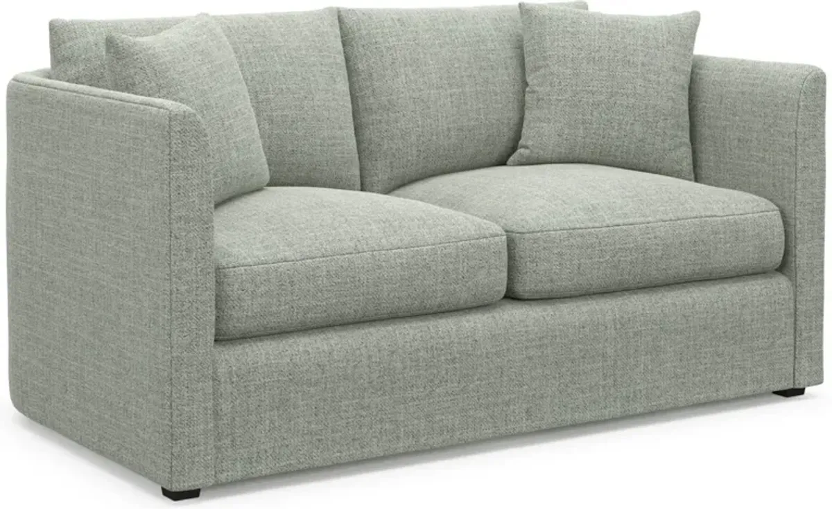 Benji Foam Comfort Sofa, Loveseat and Chair Set - Broderick Sea Glass