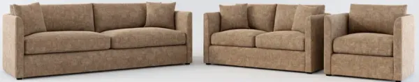 Benji Foam Comfort Sofa, Loveseat and Chair Set - Argo Java