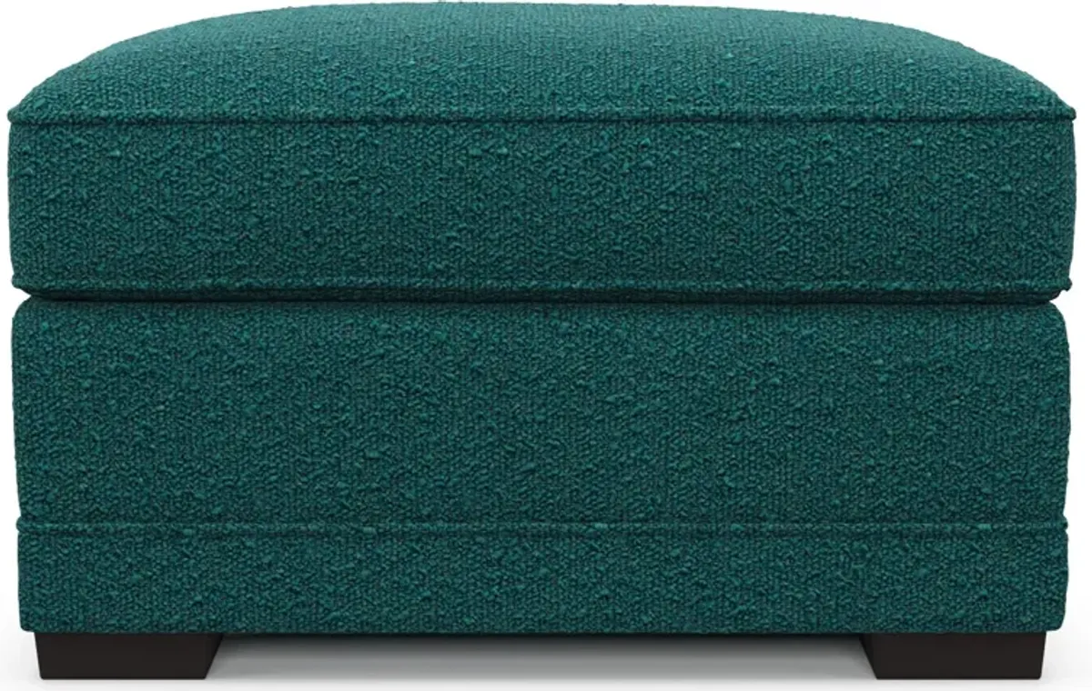 Pembroke Foam Comfort Ottoman - Bloke Peacock