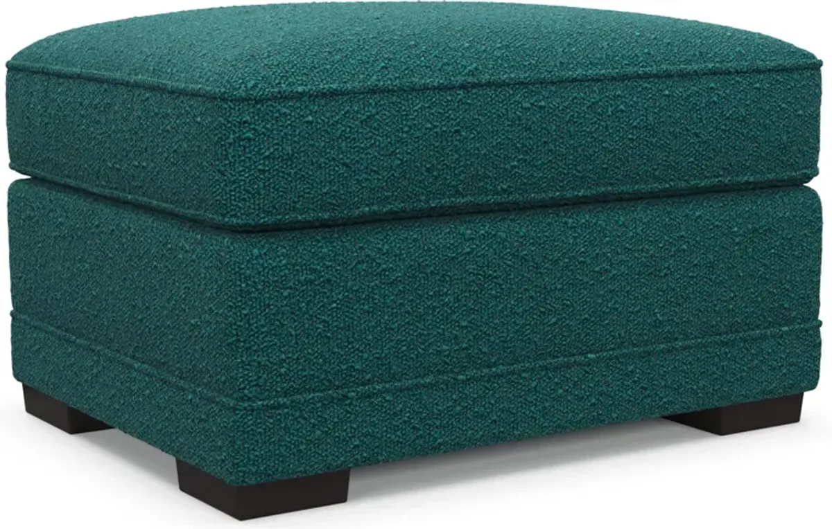 Pembroke Foam Comfort Ottoman - Bloke Peacock