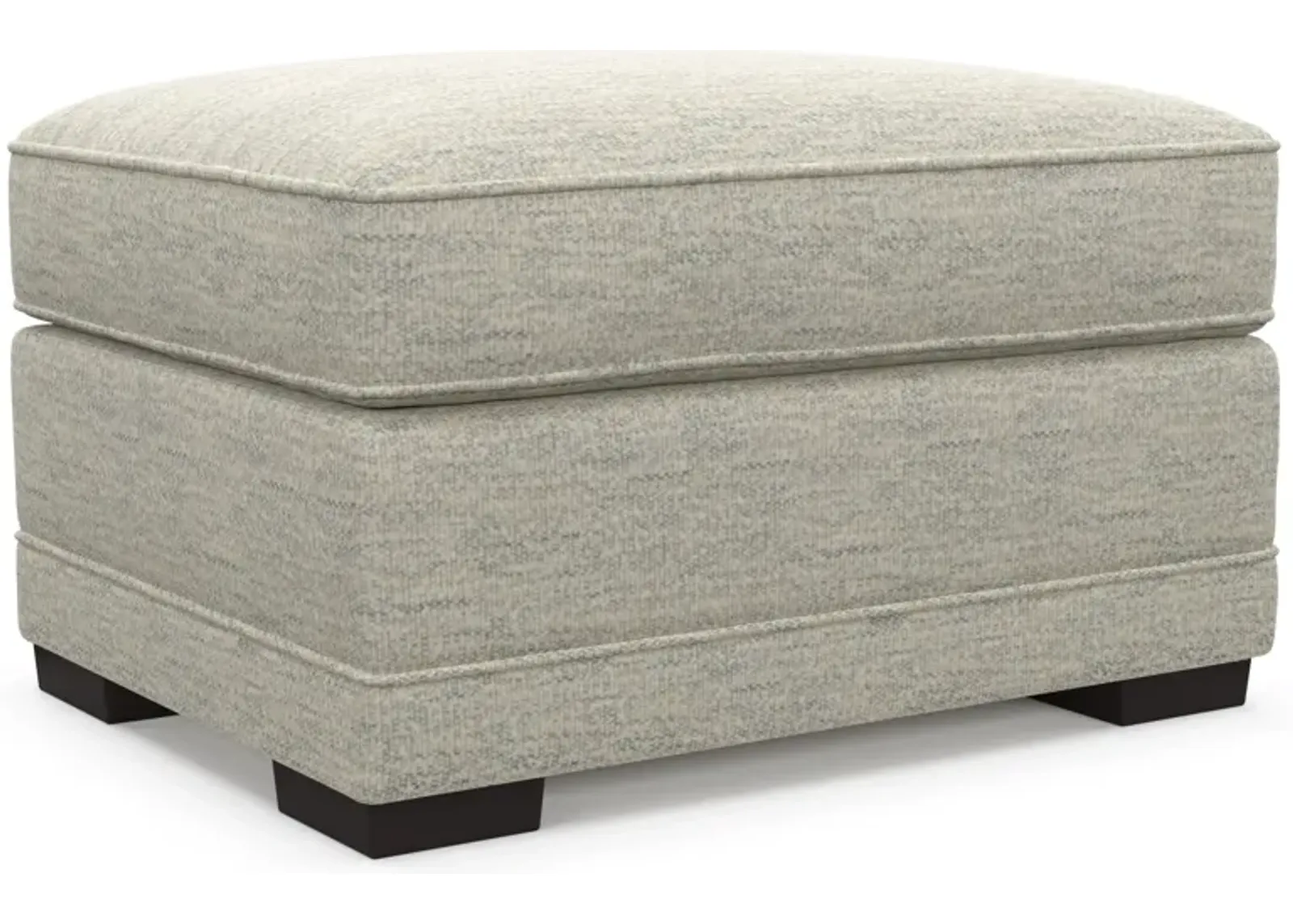 Pembroke Foam Comfort Ottoman - Merino Chalk