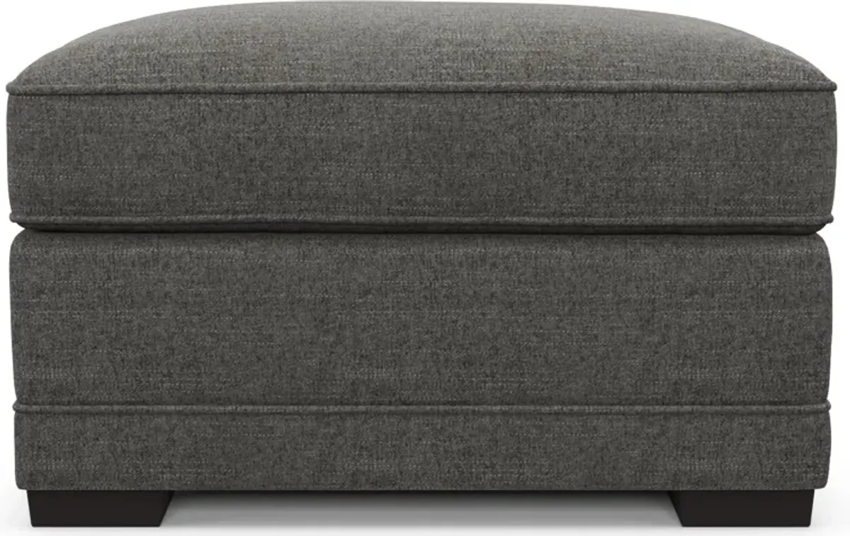 Pembroke Foam Comfort Ottoman - Curious Charcoal