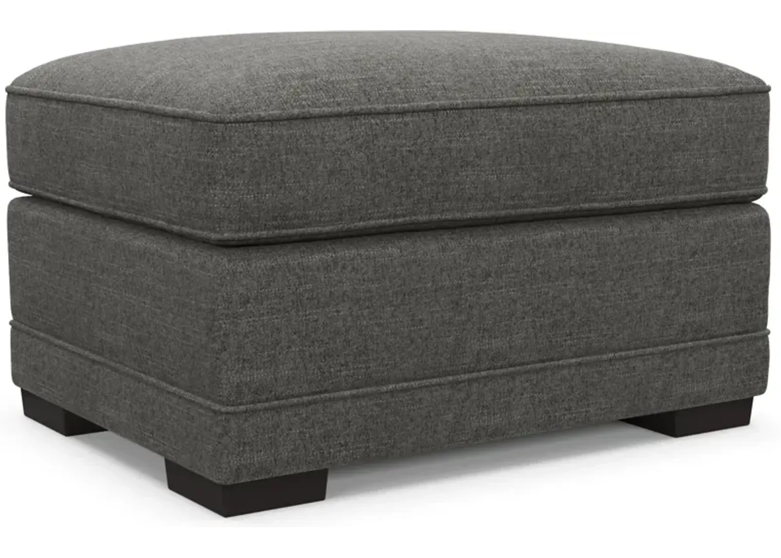 Pembroke Foam Comfort Ottoman - Curious Charcoal