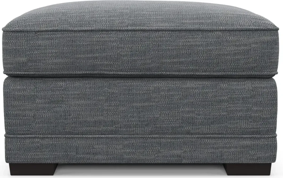 Pembroke Foam Comfort Ottoman - Dudley Indigo