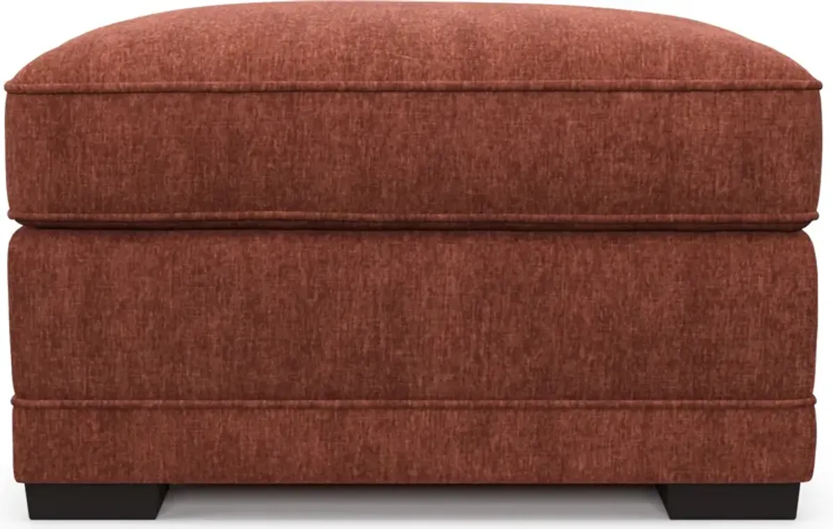 Pembroke Foam Comfort Ottoman - Contessa Paprika