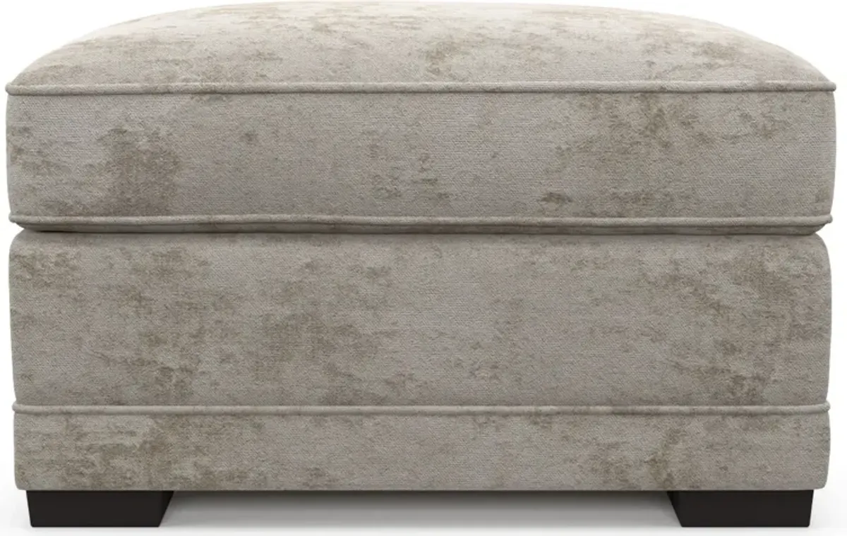 Pembroke Foam Comfort Ottoman - Hearth Cement