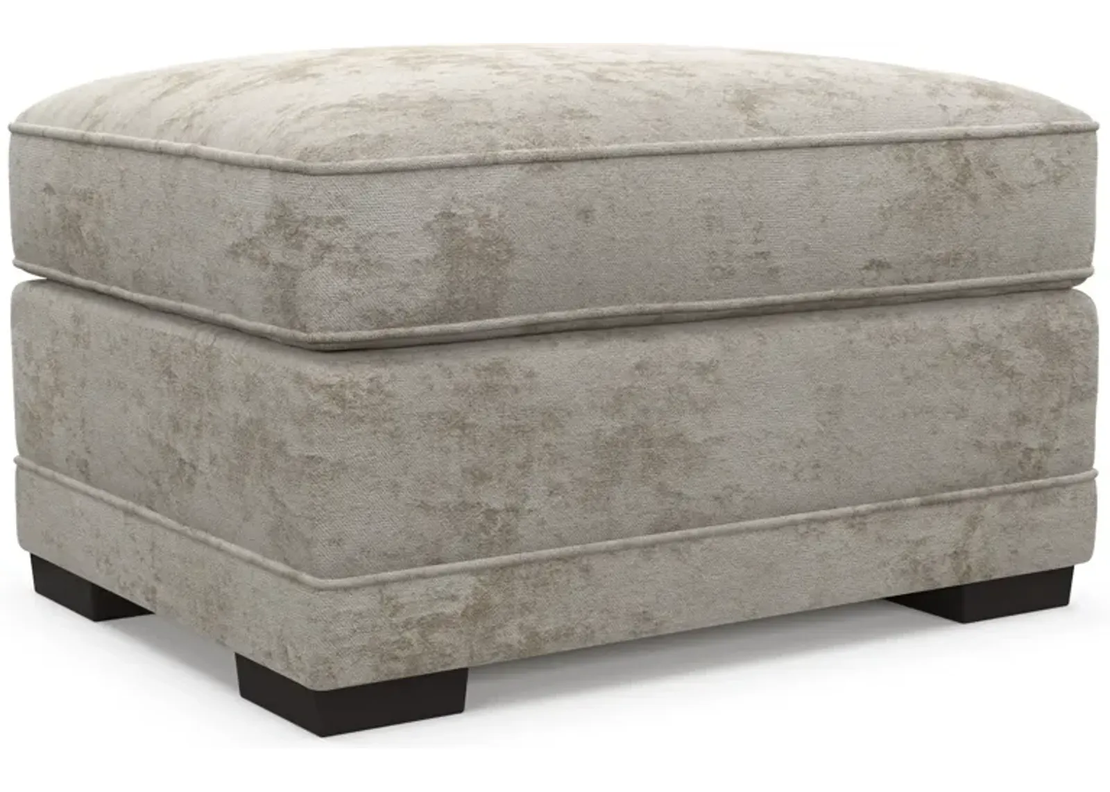 Pembroke Foam Comfort Ottoman - Hearth Cement