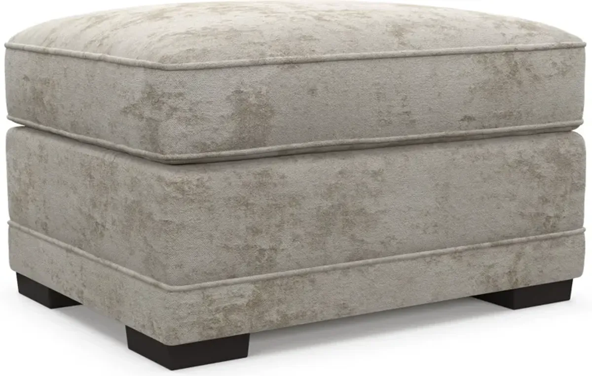 Pembroke Foam Comfort Ottoman - Hearth Cement