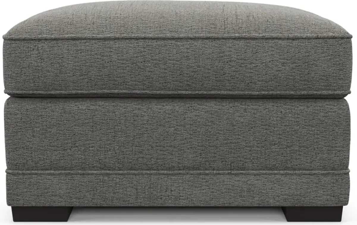 Pembroke Foam Comfort Ottoman - Living Large Charcoal