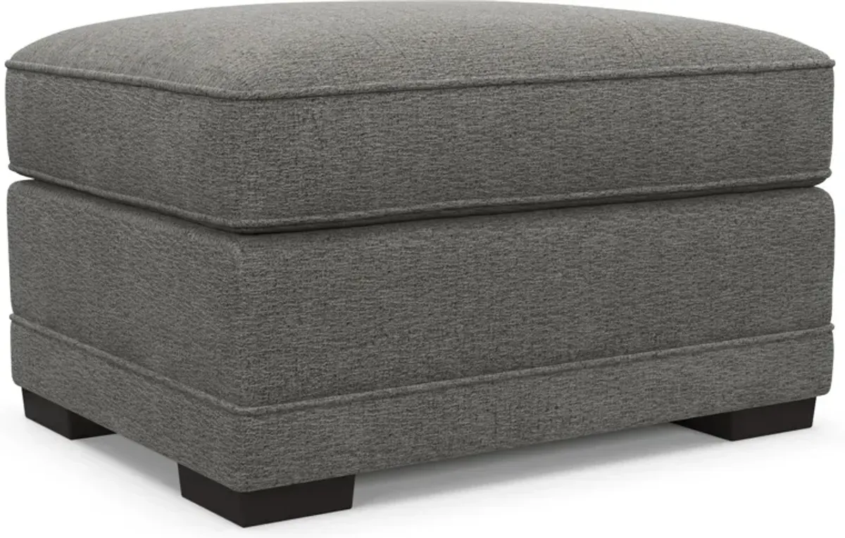 Pembroke Foam Comfort Ottoman - Living Large Charcoal