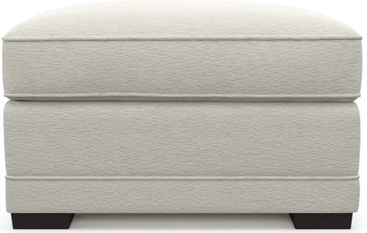 Pembroke Foam Comfort Ottoman - Living Large White