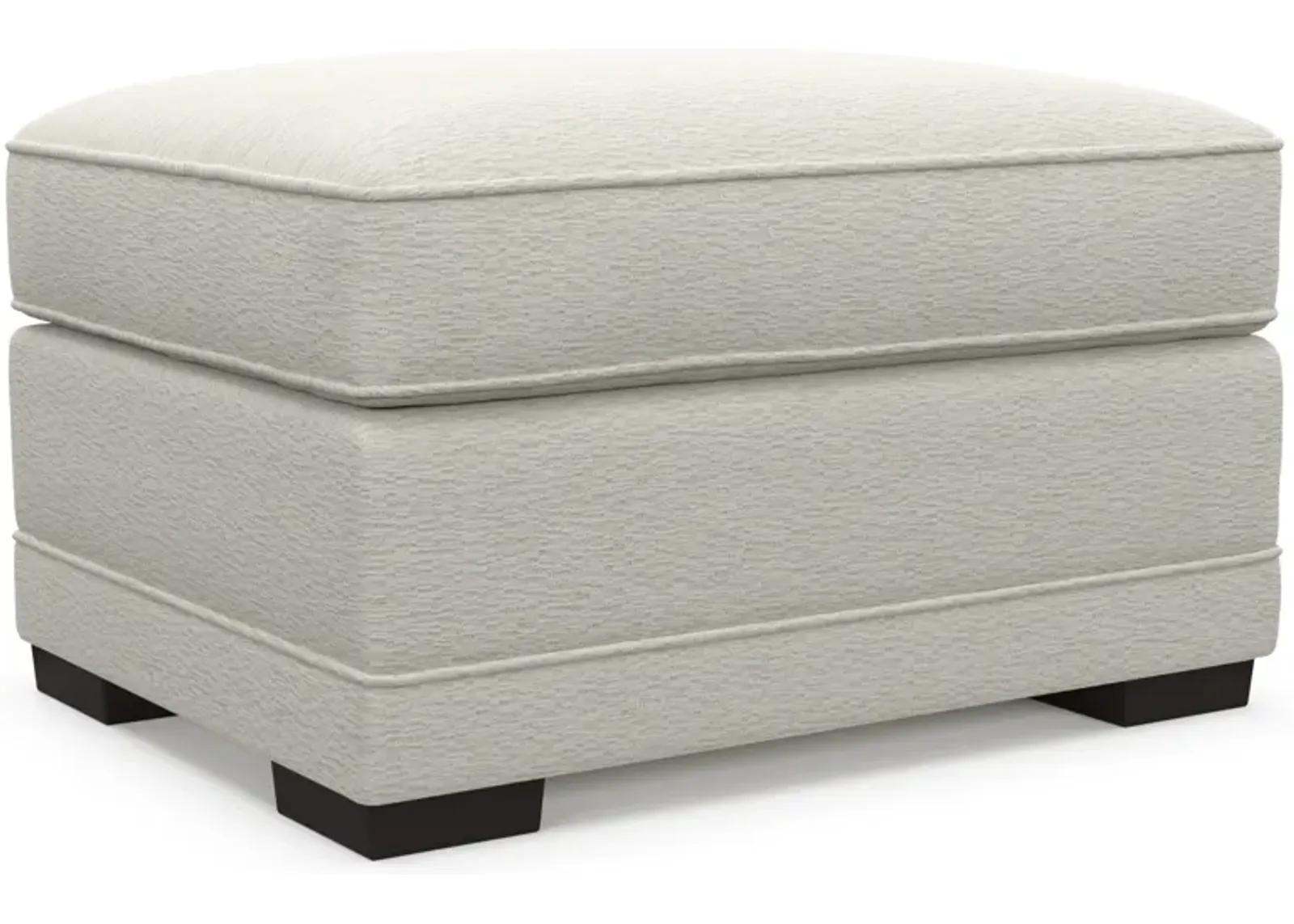 Pembroke Foam Comfort Ottoman - Living Large White