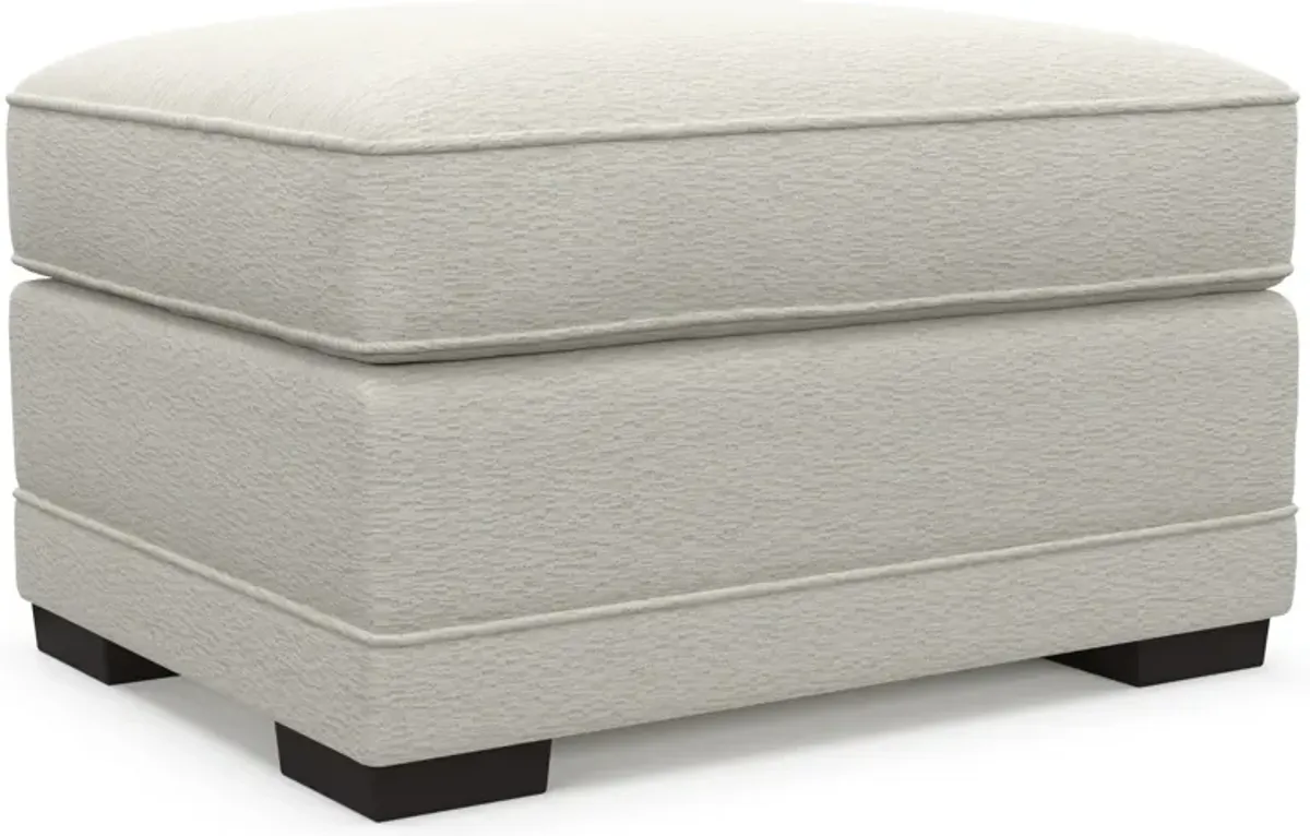 Pembroke Foam Comfort Ottoman - Living Large White