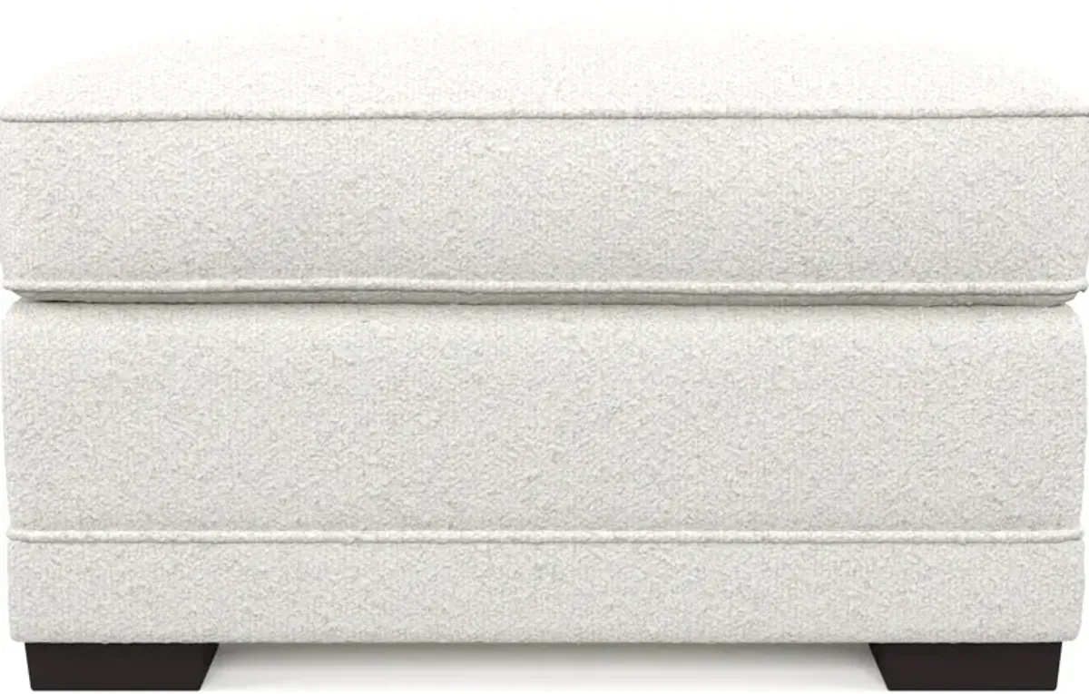 Pembroke Foam Comfort Ottoman - Bloke Snow