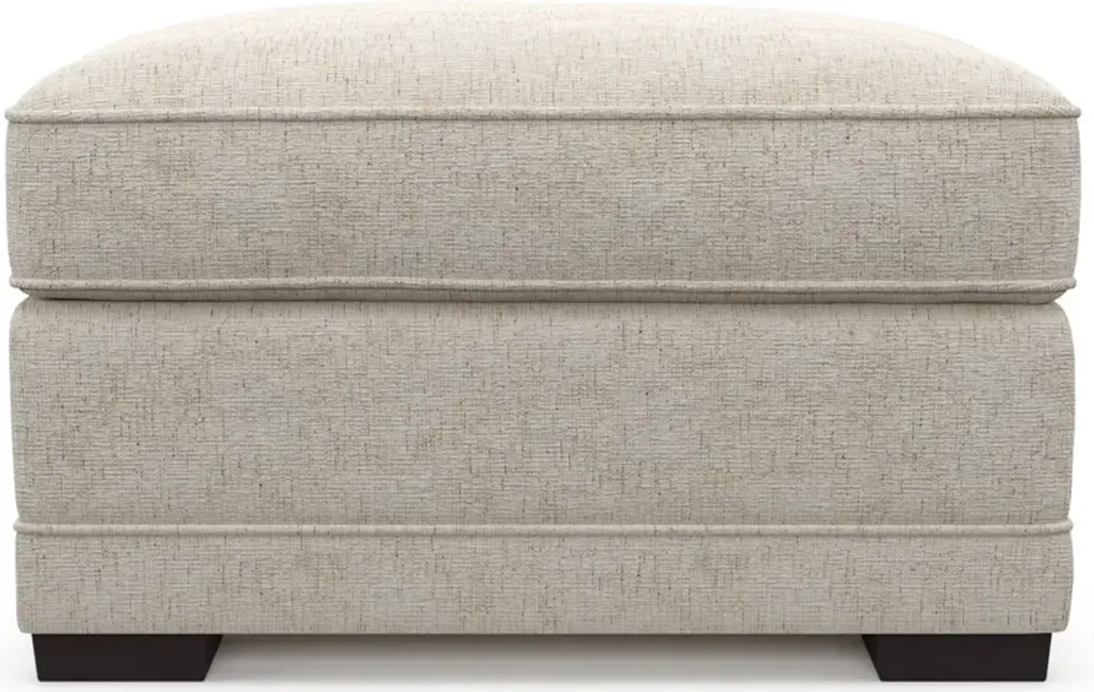 Pembroke Foam Comfort Ottoman - M Ivory