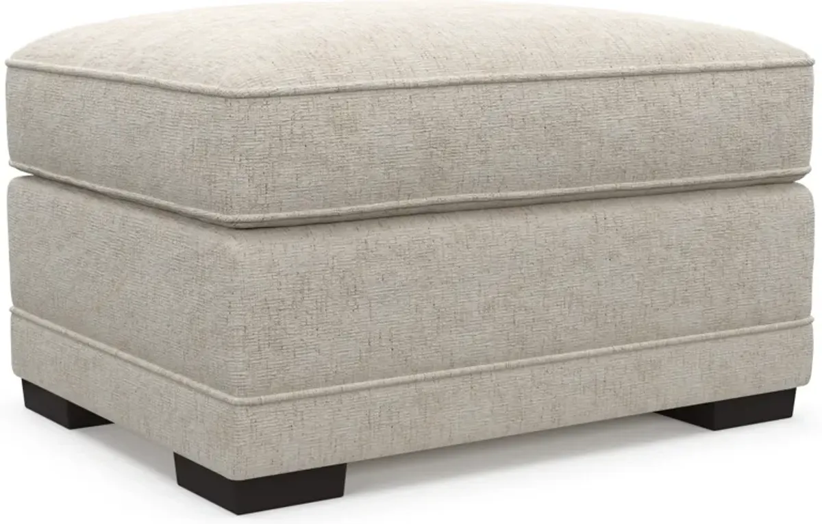 Pembroke Foam Comfort Ottoman - M Ivory