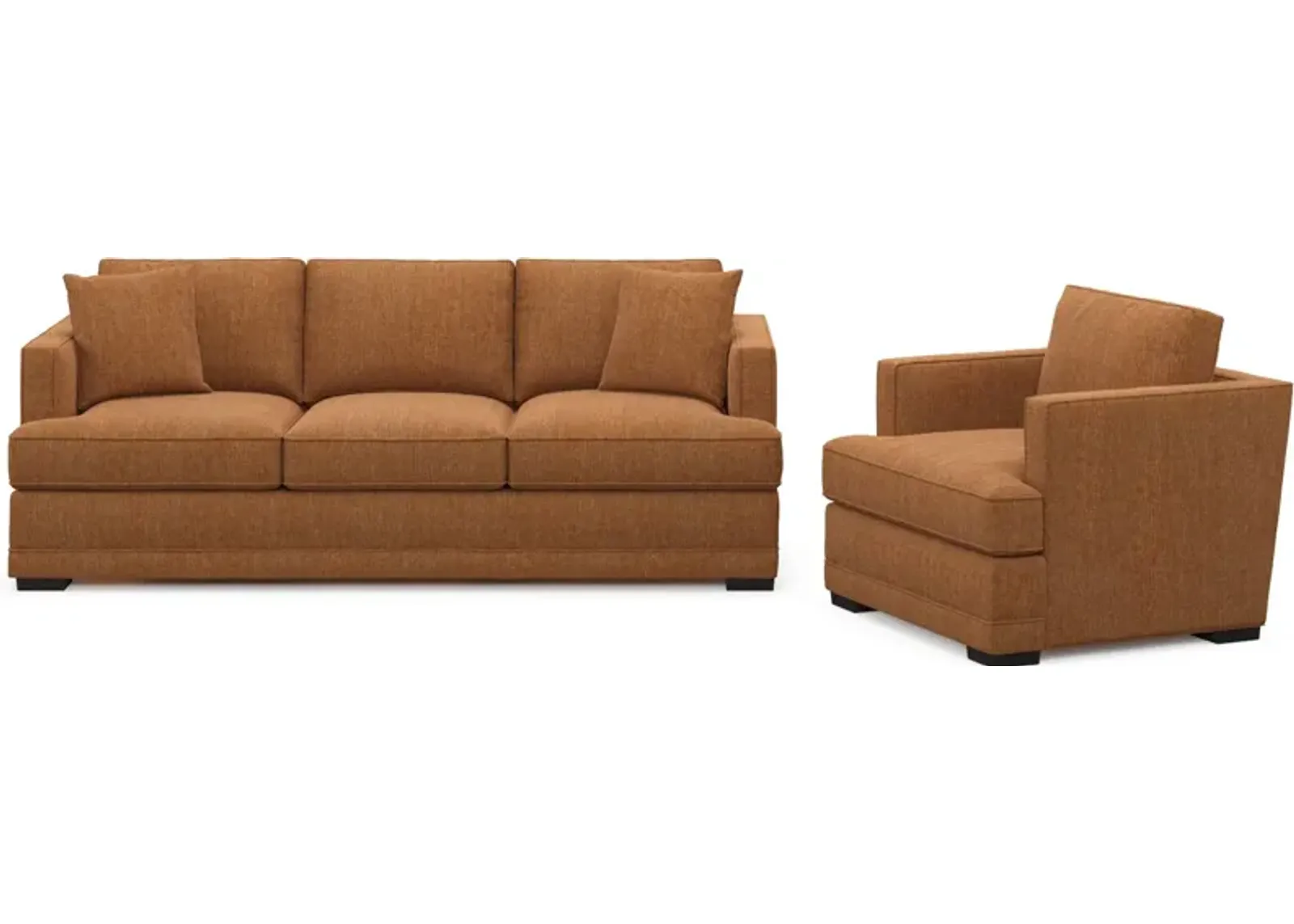 Pembroke Foam Comfort Sofa and Chair Set - Contessa Ginger