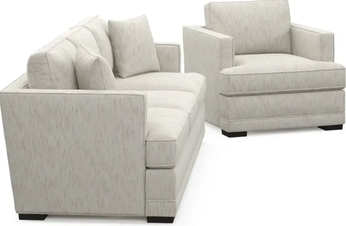 Pembroke Foam Comfort Sofa and Chair Set - P.T. Cream