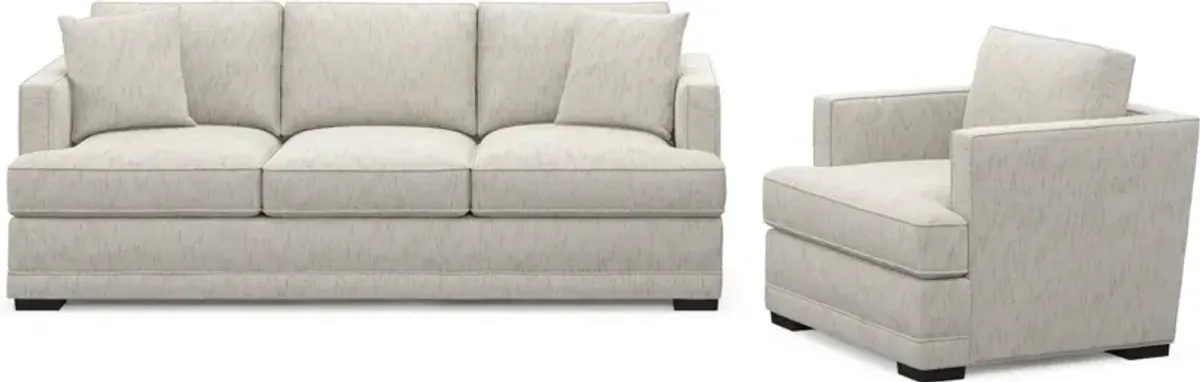 Pembroke Foam Comfort Sofa and Chair Set - P.T. Cream