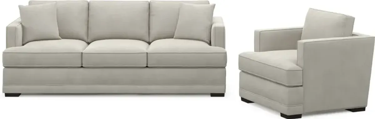 Pembroke Foam Comfort Sofa and Chair Set - Laurent Beach