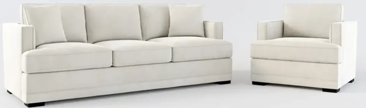 Pembroke Foam Comfort Sofa and Chair Set - Laurent Beach